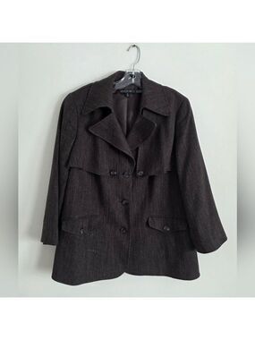 LAFAYETTE 148 | Wool Linen Blazer Jacket Brown Sz 16